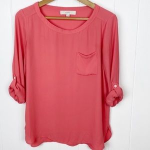 🌺🦩ANN TAYLOR LOFT LONG SLEEVE BLOUSE SIZE S🦩🌺